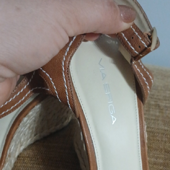 Brown Wedge Sandals - Picture 3 of 6
